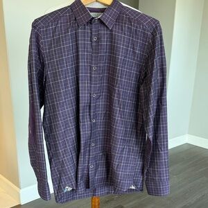 Ted Baker Dark Purple Checkered Shirt